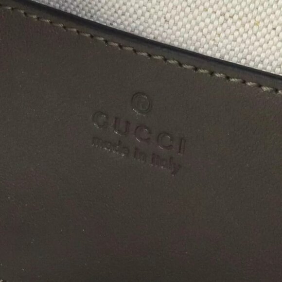 Auth GUCCI Handbag Shoulder Bag Khaki Brown Leather/Goldtone - 90062i - Picture 5 of 16